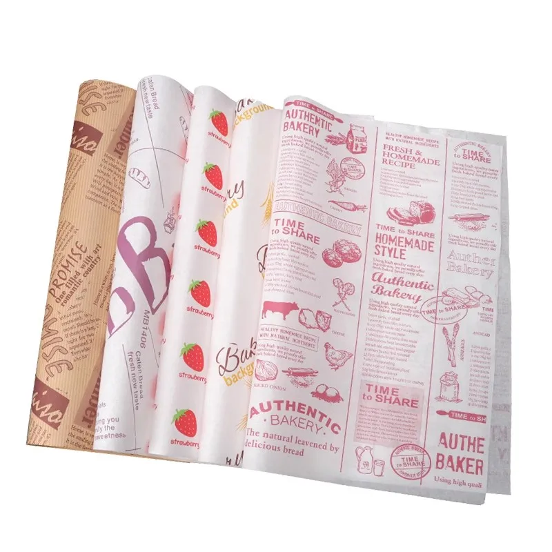 

100 Sheets Oil Proof Baking Paper Sandwich Hamburger French Fries Fried Food Packaging Paper Oil Proof Meal Plate Pad Food Grade