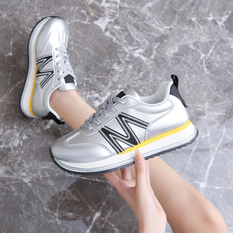 Кроссовки CRLAYDK хлеб для женщин обувь на платформе с буквенным принтом со