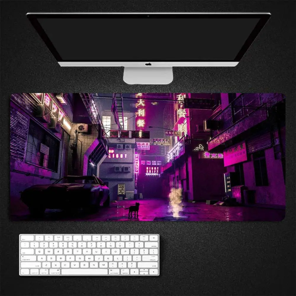 Коврик для мыши Stree японский неоновый 900x400 мм