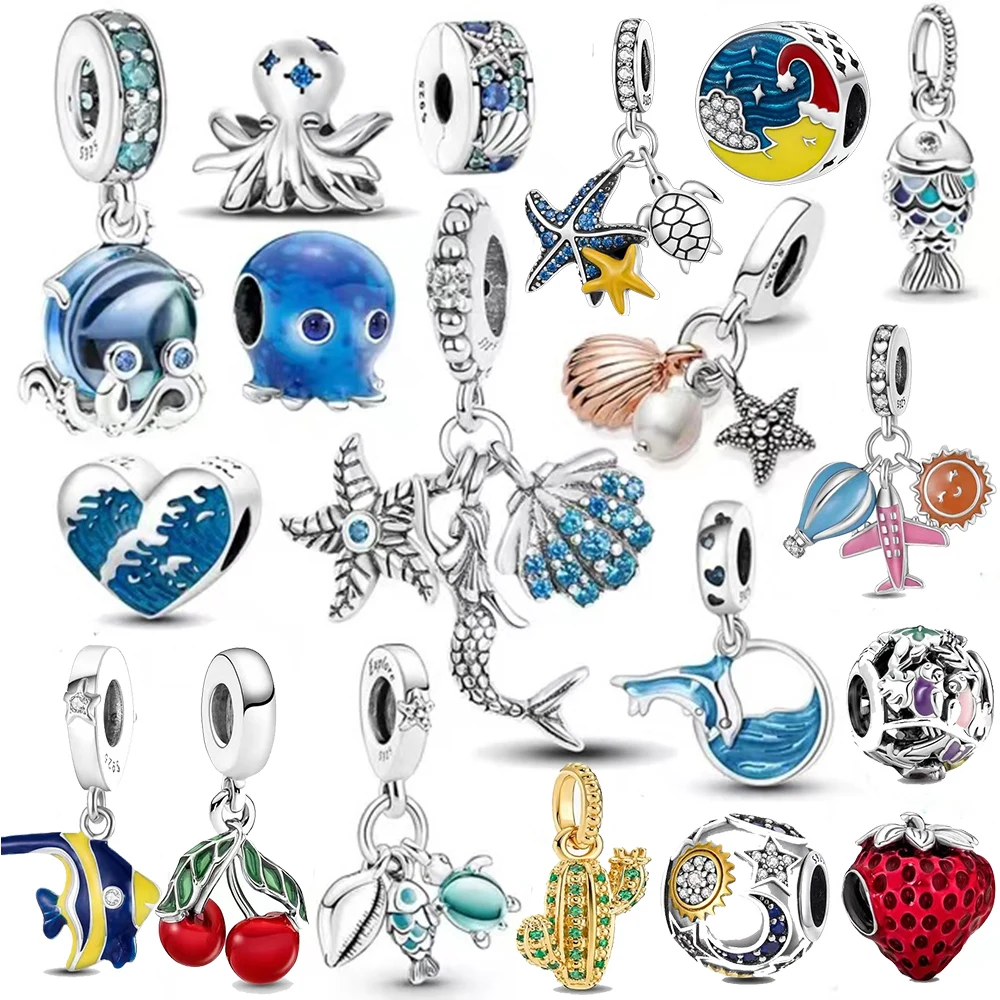 

Disney Princess Charm 925 Sterling Silver Prata Beads for Original Original Pandora Bracelet Women's DIY Jewelry