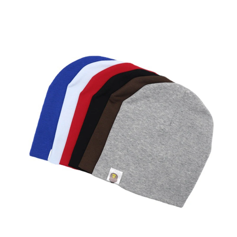 Шапка для малышей в стиле хип-хоп хлопковая теплая однотонная шапка мальчиков и