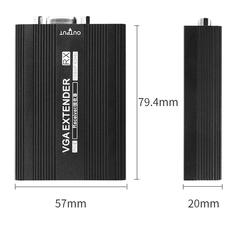 Сетевой удлинитель VGA 150 м RJ45 поддержка источника питания POE вилка стандарта США 1