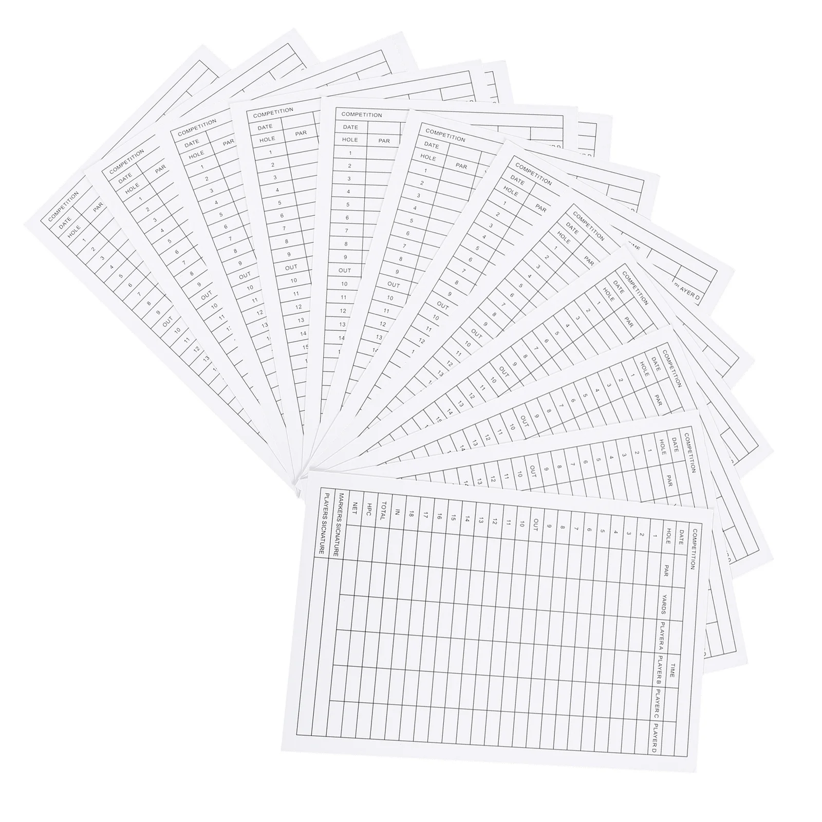 

12PCS Scorecard for Competition Score Scorecard Score Tracking Scoring Cards