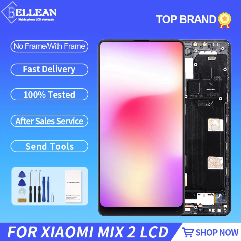

5.99 Inch MI MIX 2 Display For Xiaomi Mix 2 Lcd Touch Panel Screen Digitizer Assembly Repair Parts With Frame Free Shipping