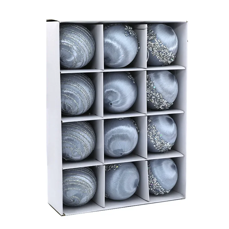 

Набор рождественских шаров из шелковой пены 12 шт.