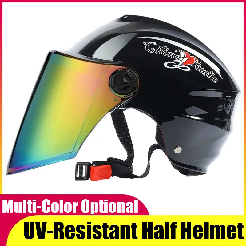 

Half Helmet Helmet Sunscreen Anti-UV Anti-Dazzling Summer Cool Shade Men's Women's Helmet