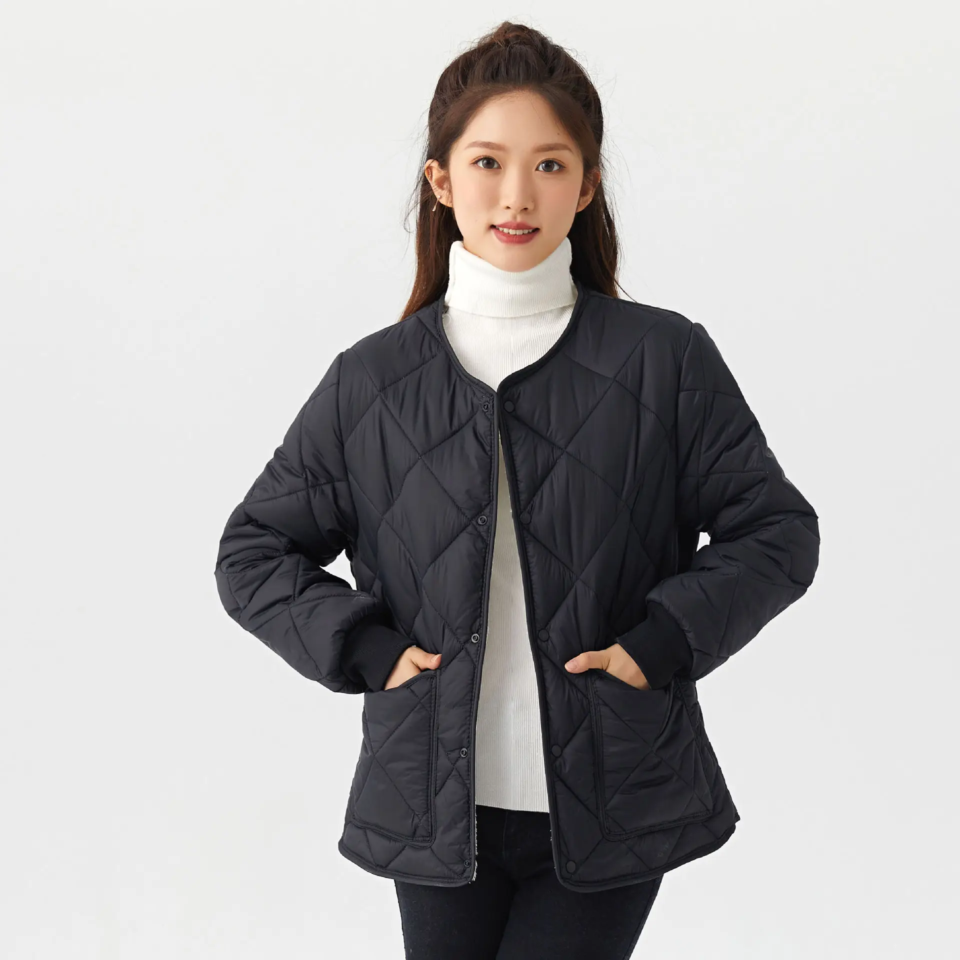 Winter New Loose Cotton Clothing Women Plus Down Thickened Cotton Jacket Female Jacket Cotton Tops