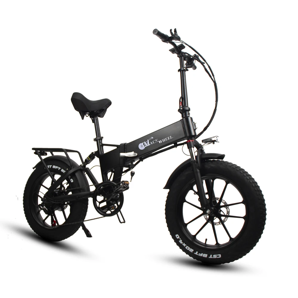 RX20 750W Folding Electric Bicycle 20*4.0 Fat Tire Mountain Bike 48V E-bike Full Suspension