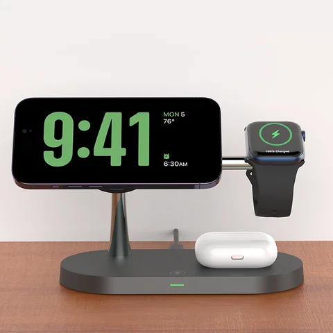 Беспроводная зарядная станция 3-в-1 для iPhone и Apple Watch — изображение товара