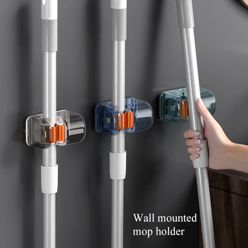 

Крючки для швабры, подвесные настенные многофункциональные крючки без перфорации, органайзер для швабры, фиксирующая оснастка, держатель д...