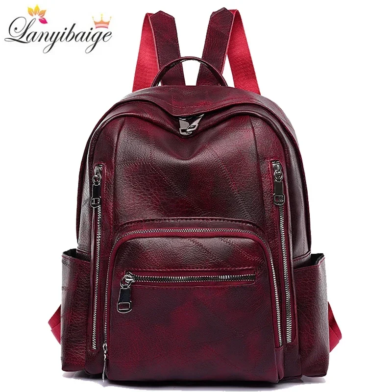 

Brand Backpacks New High Backpack Leather School Designer For 2023 School Backpacks Girls Quality Bags Travel Backpack Women