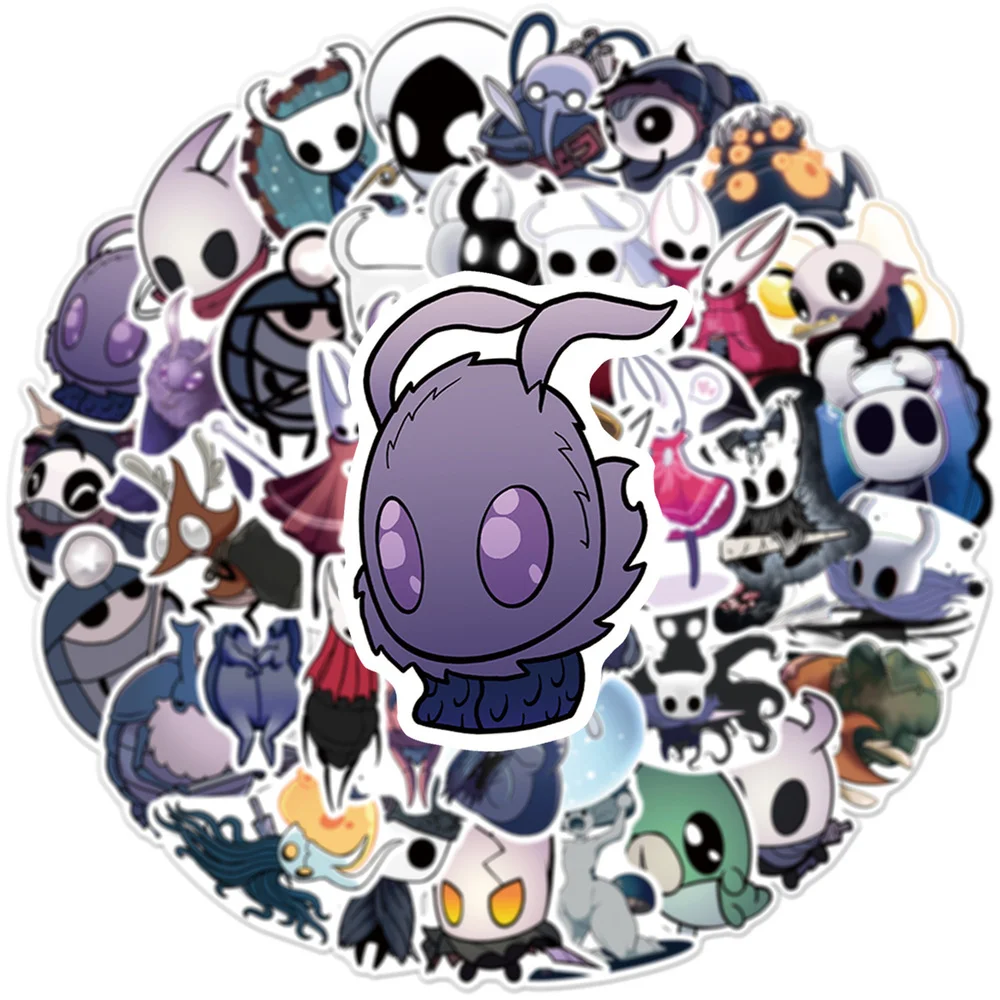 

10/54pcs Hollow Knight Stickers Action Adventure Game Graffiti Sticker Kids Toy For DIY Luggage Laptop Car Phone Decoration
