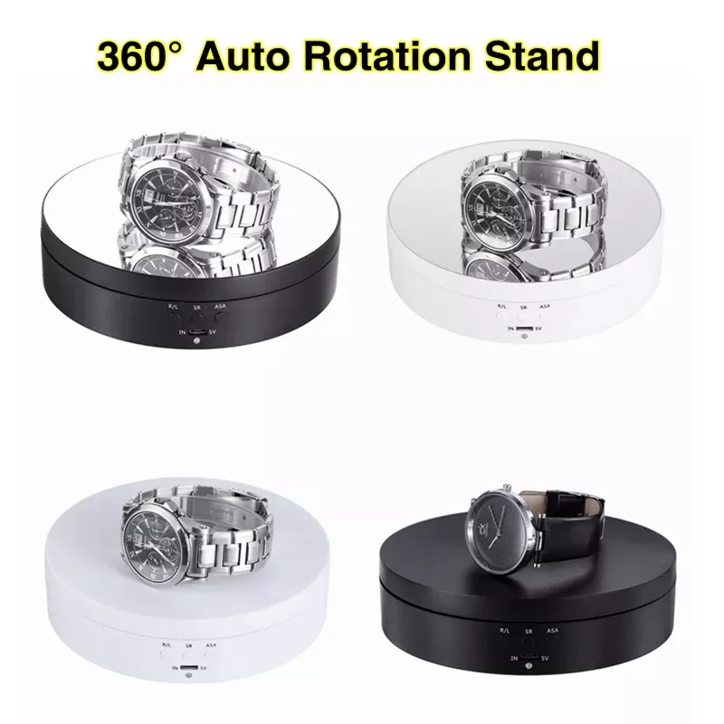 

Photography 360 Degree Round Auto Rotating Remote Automatically Turntable Jewelry Display Stand Base for Photo Studio Shooting