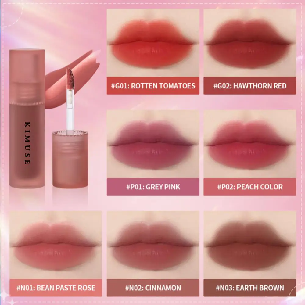 

7 Colors Makeup Lip Gloss Matte Lipstick Waterproof Long Lasting Silky Lip Tint Cosmetics Shiny Nourish Lip Gloss Korean Makeup