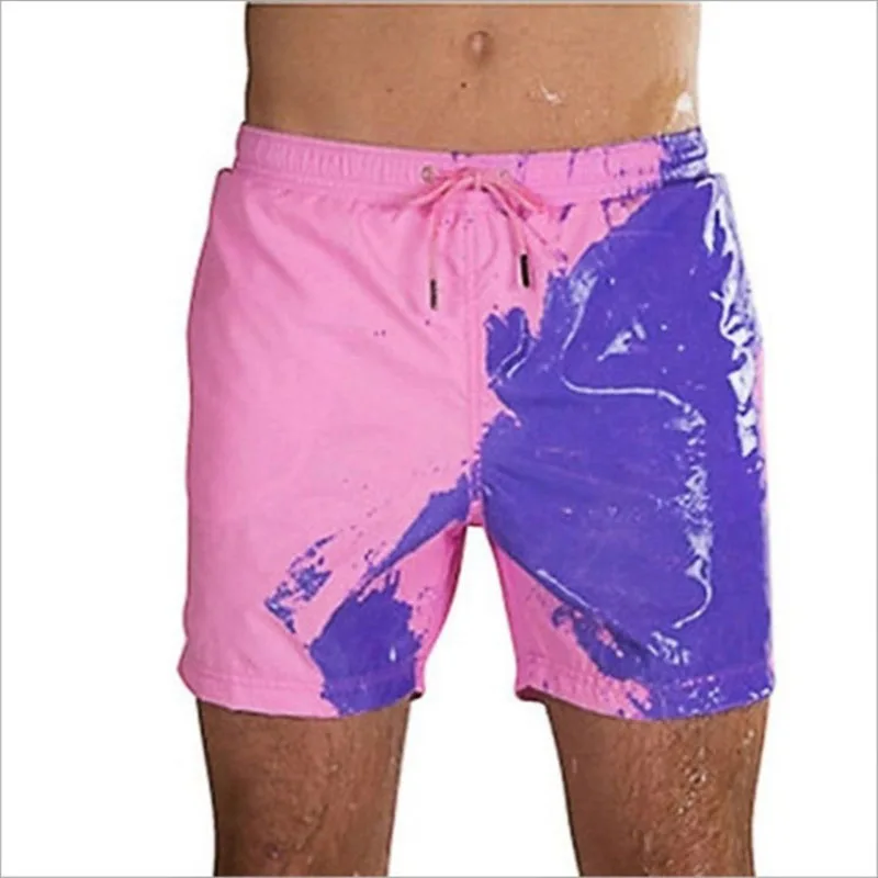 Color-Changing Swim Trunks Change Color Beach Shorts Summer Men Swimming Trunks Quick Dry Bathing Shorts Beach Pant Dropshipping
