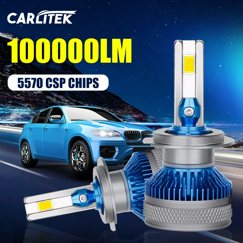 

CARLitek 100000LM H7 Led Canbus 5570 CSP H4 H11 H8 H9 9005 9006 HB3 HB4 Car Led Headlight Bulb 300W Fog Light PTF STG Motorcycle