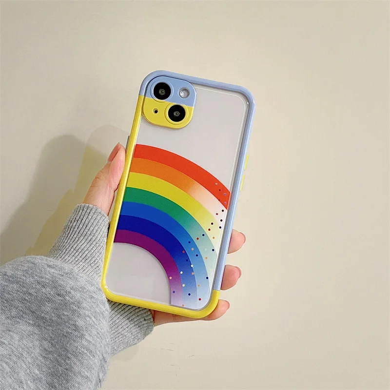 

Luxury Rainbow Phone Case For iPhone 13 12 11 Pro Max X XR XS Shockproof Back Cover