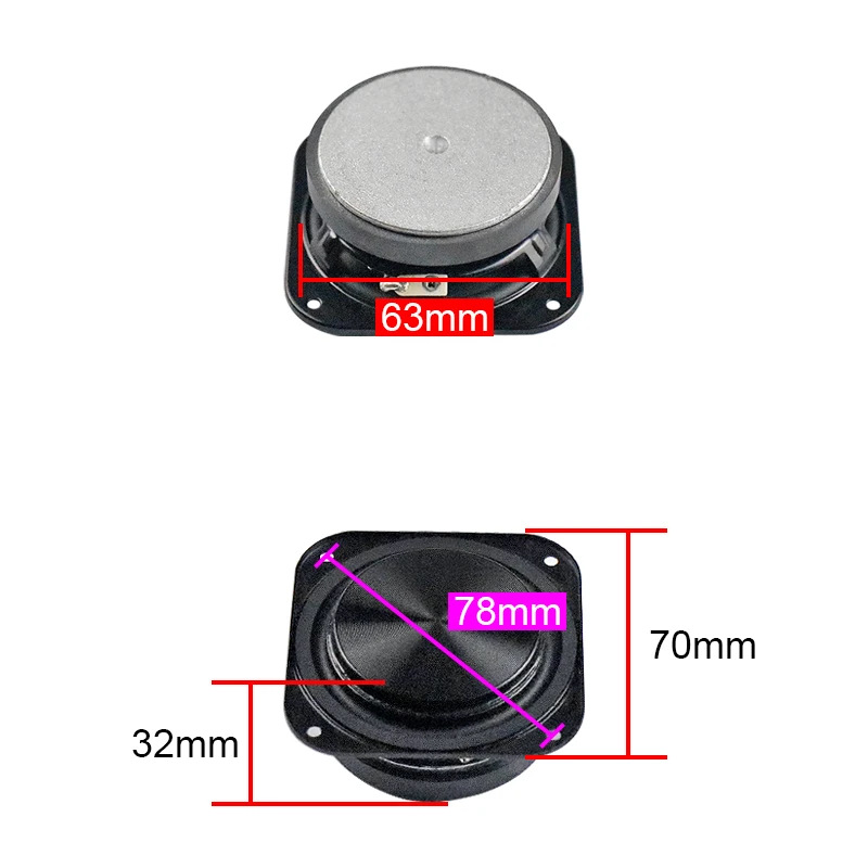 2.75 inch 70mm Steamed Bun type Woofer Speaker units Ultra-thin Horn 6ohm 20W 2PCS images - 6