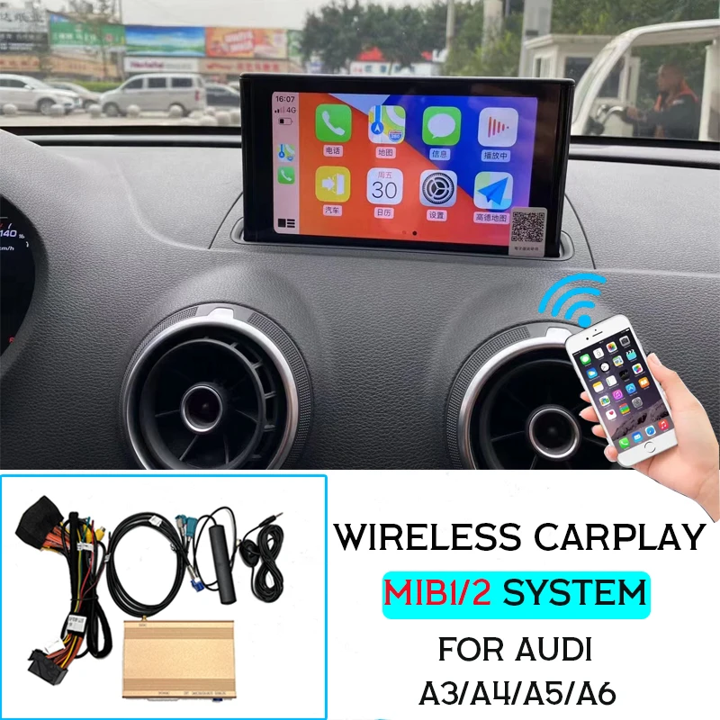 

Wireless Apple CarPlay Android Auto Interface Module for Audi A3 A4 A5 A6 MIB1 MIB2 System MHIG 2014-2019 Mirror Link AirPlay