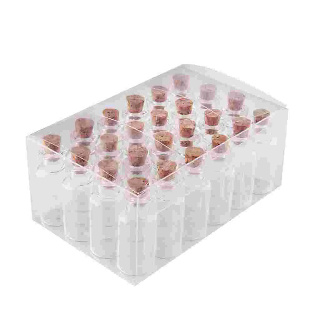 

24pcs Glass Container Tiny Jars and Vials Wish Bottle Glass Bottles with Cork Drifting Bottles with Cork