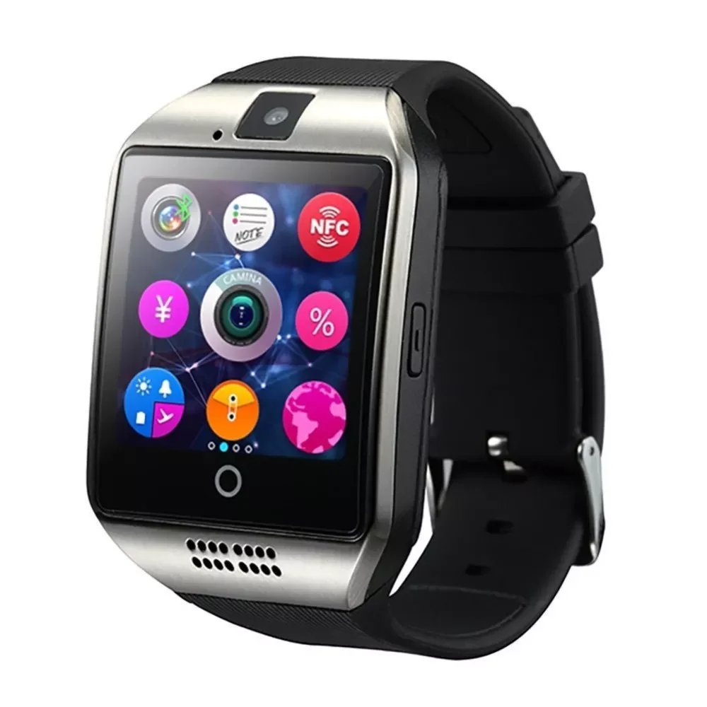 

Смарт-часы Q18, сенсорный экран, высокое разрешение, Bluetooth, фитнес-трекер, водонепроницаемая металлическая рамка, Sim, TF-карта, только для Android