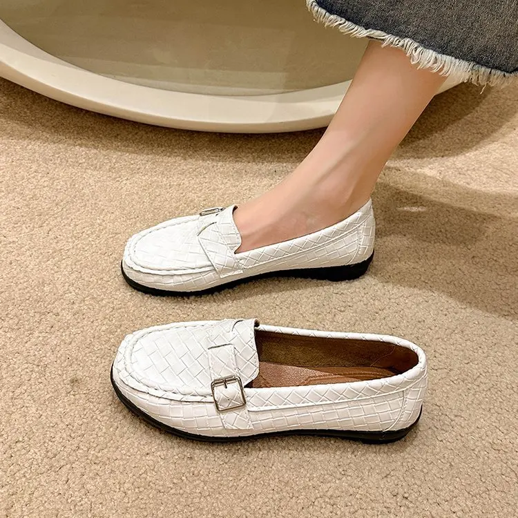 

Soft Casual Woman Shoe Autumn Female Footwear Modis All-Match Round Toe Slip-on Summer Grandma Moccasin Fall Dress 2023 New Brea