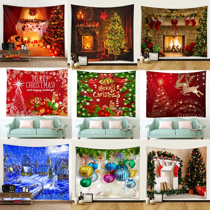 Halloween Wall Tapestry Party Wallcovering Tapestry Family Bar DIY Decoration Christmas Tapestry Bedroom Background Fabric
