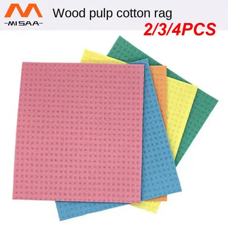 2/3/4 шт. кухонные полотенца для посуды эффективные впитывающие древесное волокно