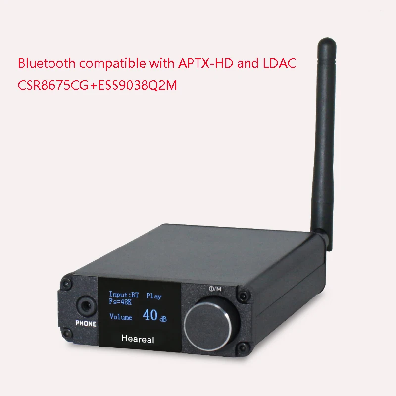 

Fever-grade Bluetooth Audio Decoder Bluetooth 5.0 Supports APTXHD LDAC HD Transmission ESS9038 Decoding Headphone Amplifier