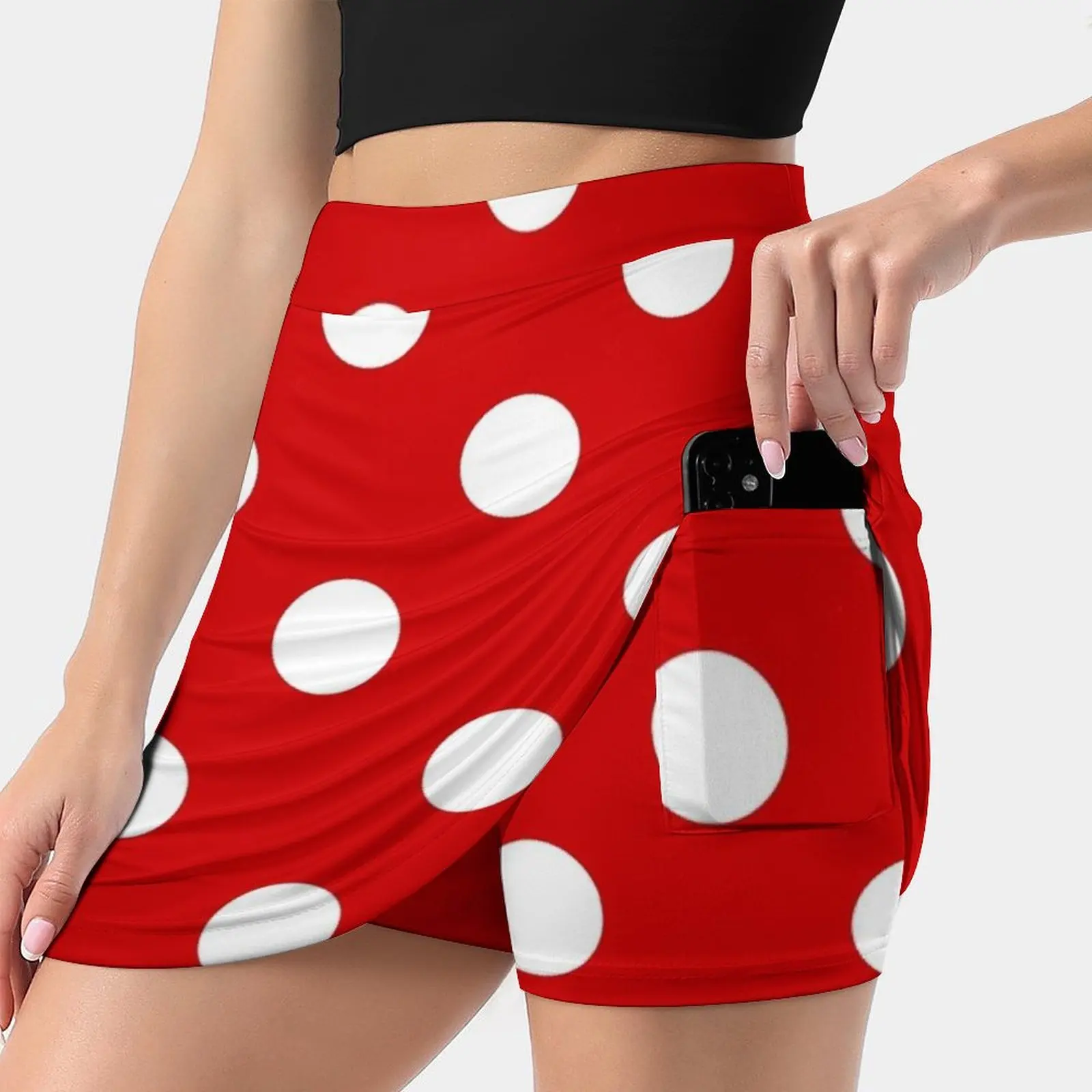 

Red And White Polka Dots | Halloween Outfit Korean Fashion Skirt Summer Skirts For Women Light Proof Trouser Skirt Pattern