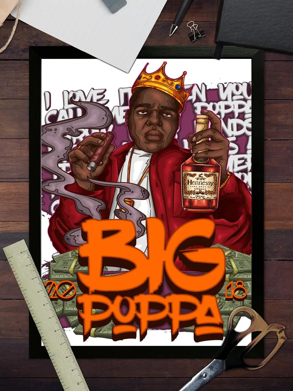 Biggie Notorious Big B.I.G холст художественный постер настенная художественная картина с