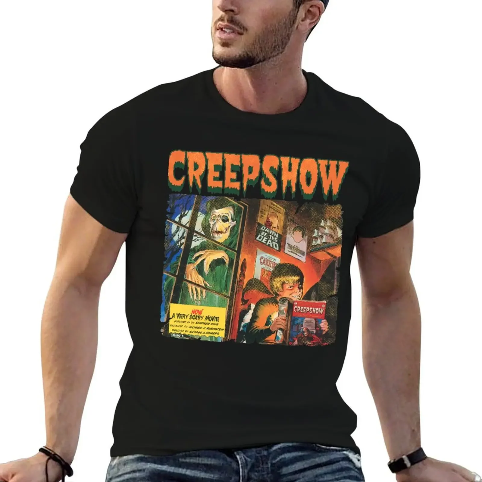 Бейсбольный мяч CREEPSHOW A VERY SCARY MOVIE? Футболка с рукавами эстетичная одежда винтажная