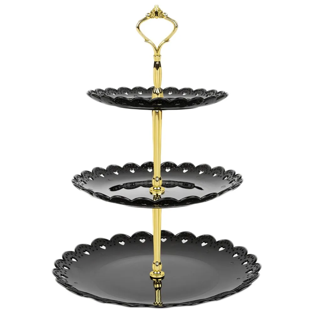 

3 Tier Cake Stand Afternoon Tea Wedding Plates Party Tableware Cupcake Dessert Display New Rack Cake Decorating Tools Bakeware