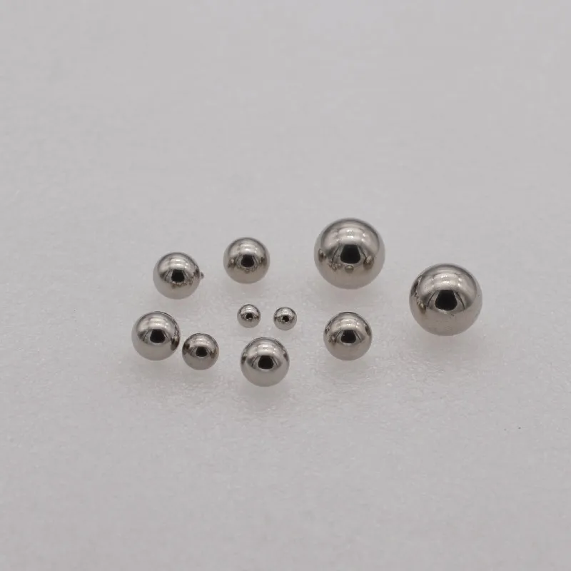 10-100Pcs Stainless Steel Solid Beads 2-12MM Multi-Specification Non-Porous Ball Diy Jewelry Accessories images - 6