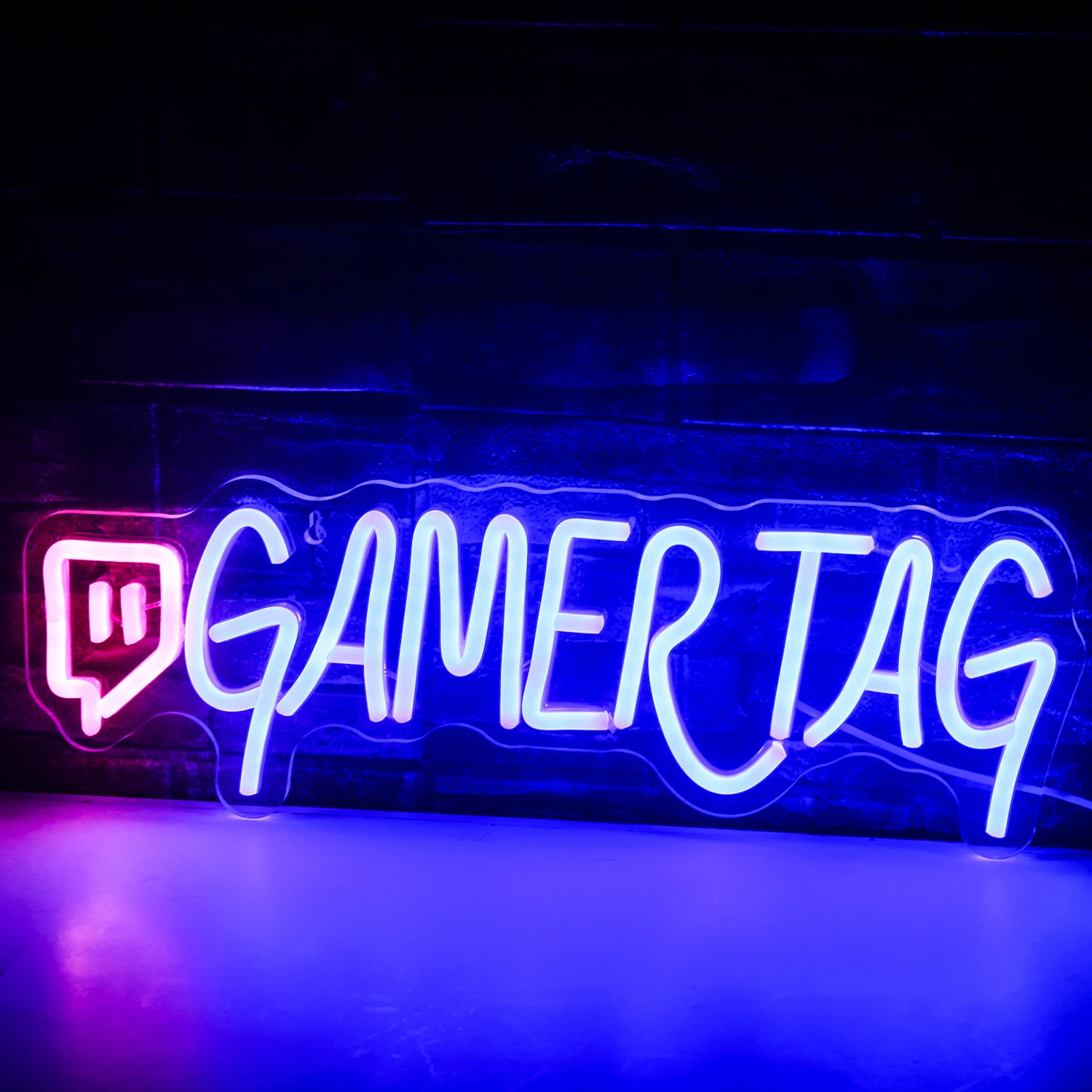 

CHUANGQI Gamer Tag Neon Light LED Sign Personalised Wall Lamp Home Room Gamer Aesthetic ART Decoration Illuminated Party Lights