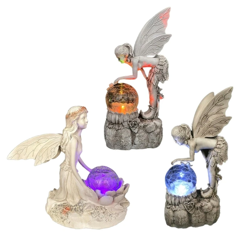 

Fairy Angel Garden Statue with Solar Light for Yard Lawn Outdoor Decoration Solar Powered LED Garden Lights Ornaments