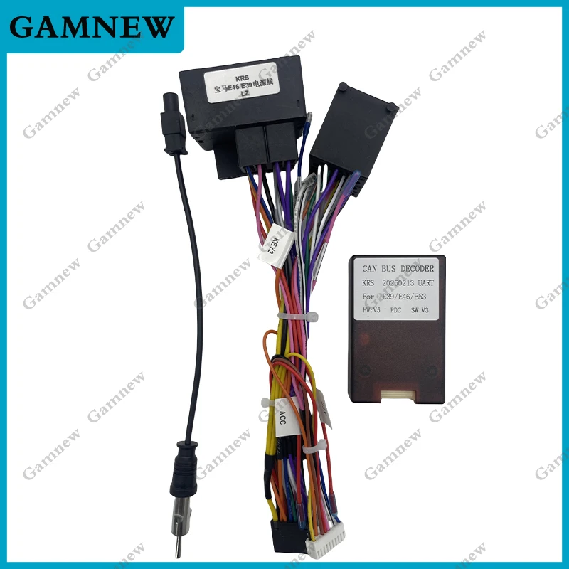 

Автомобильный 16-контактный адаптер жгута проводов LZ Canbus Box декодер Android радио кабель питания для BMW E39 E46