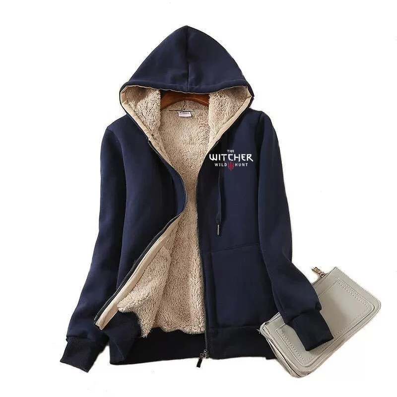 

Female Winter Collar Cap Long Sleeves Zipper Hoodies Autumn Fashion Plush Jacket Women Faux Fur Hoody Sports Sweatshirt Coat