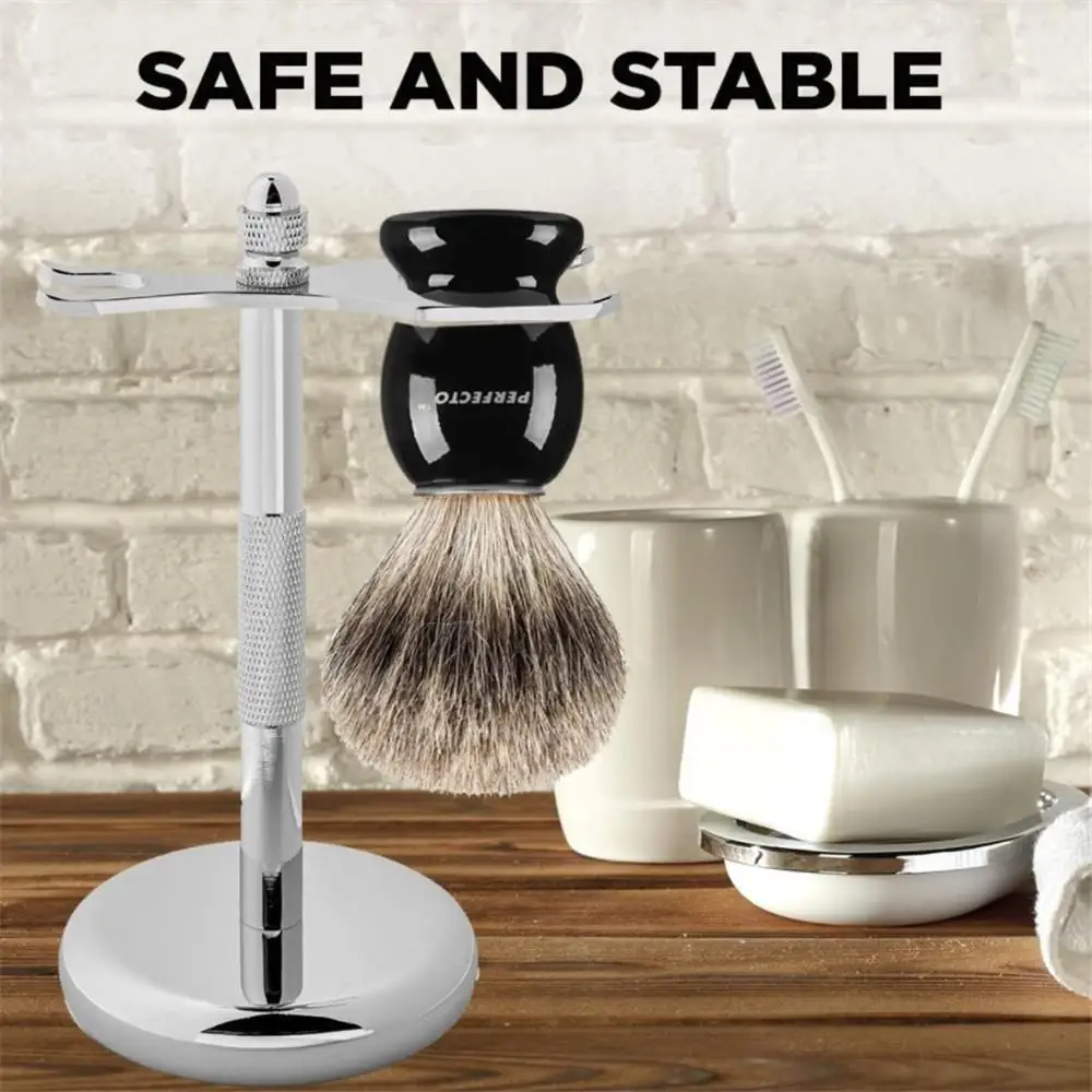 

Household Men Razor Holder Stainless Shaving Brush Stand Safety Razor Razor Holder 15cm Razor Home Stroage