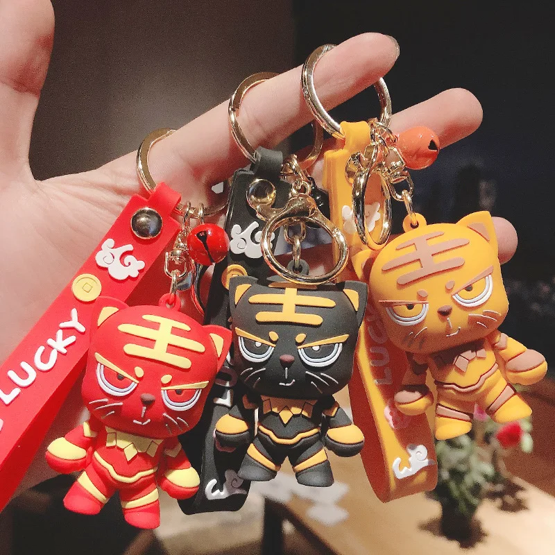 

Tiger Year Gift Cartoon Little Tiger Key Chain Creative School Bag Keychain Pendant Bag Car Pendant Gift