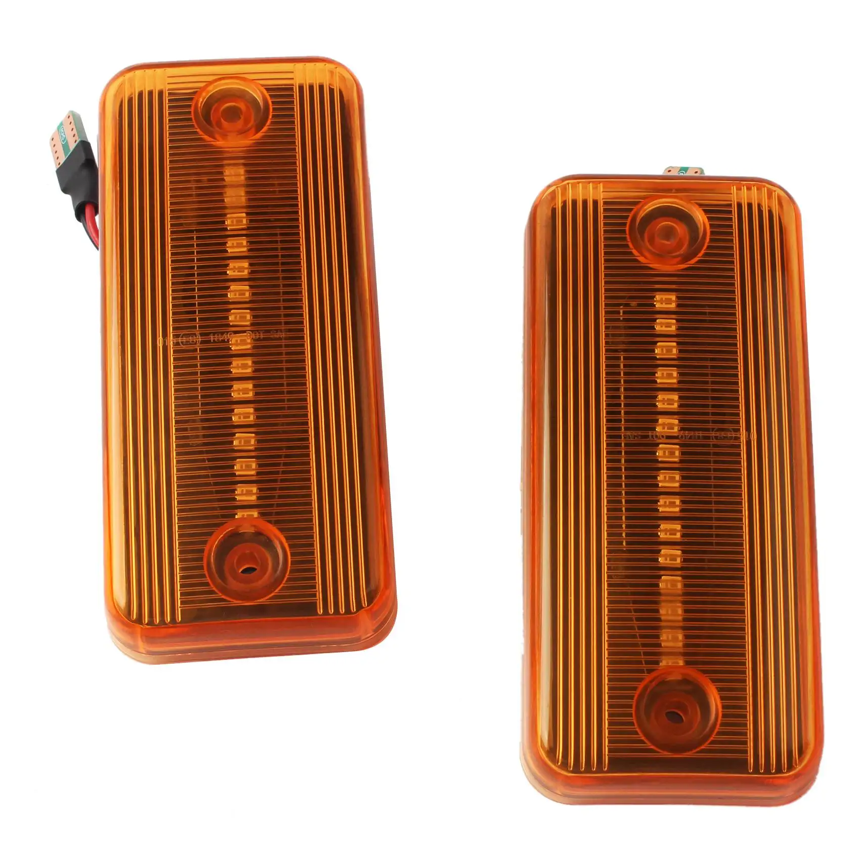 2 шт. желтый автомобильный светодиодный боковой габаритный фонарь указателя