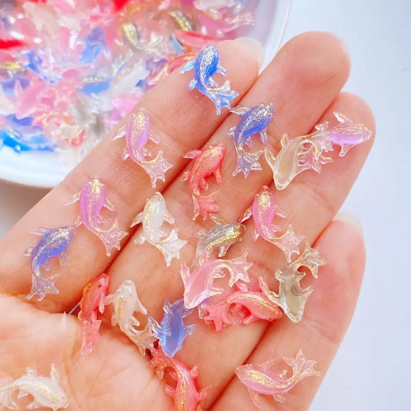 200 шт. новые милые маленькие красочные золотые рыбки дельфины искусственные