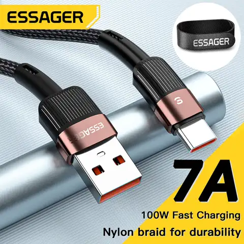 Кабель зарядный Essager 7A/USB Type-C, 100 Вт, с поддержкой быстрой зарядки