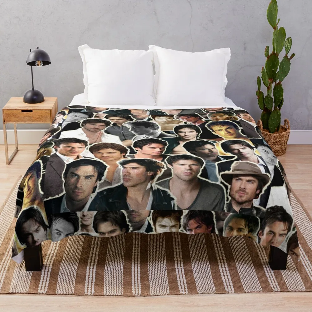 

Ian Somerhalder collage Damon - SagittariusThrow Blanket Designer Blankets