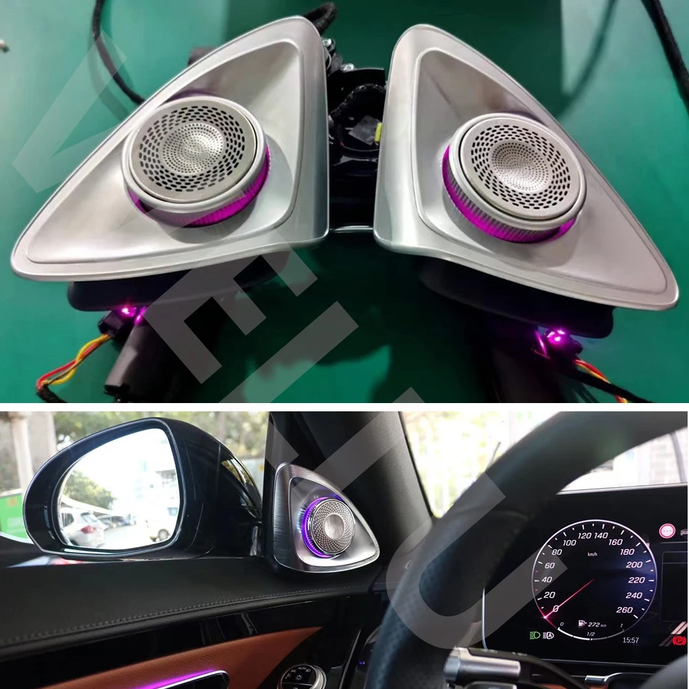 

4D Rotation Light Tweeter LED Treble Speaker Audio Horn Interior Refit Garnish Parts For Mercedes Benz S Class W223 MaybachS500L