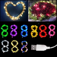 2pcs christmas led fairy lights usb festoon light living room bedroom outdoor garden diy light string holiday wedding decoration