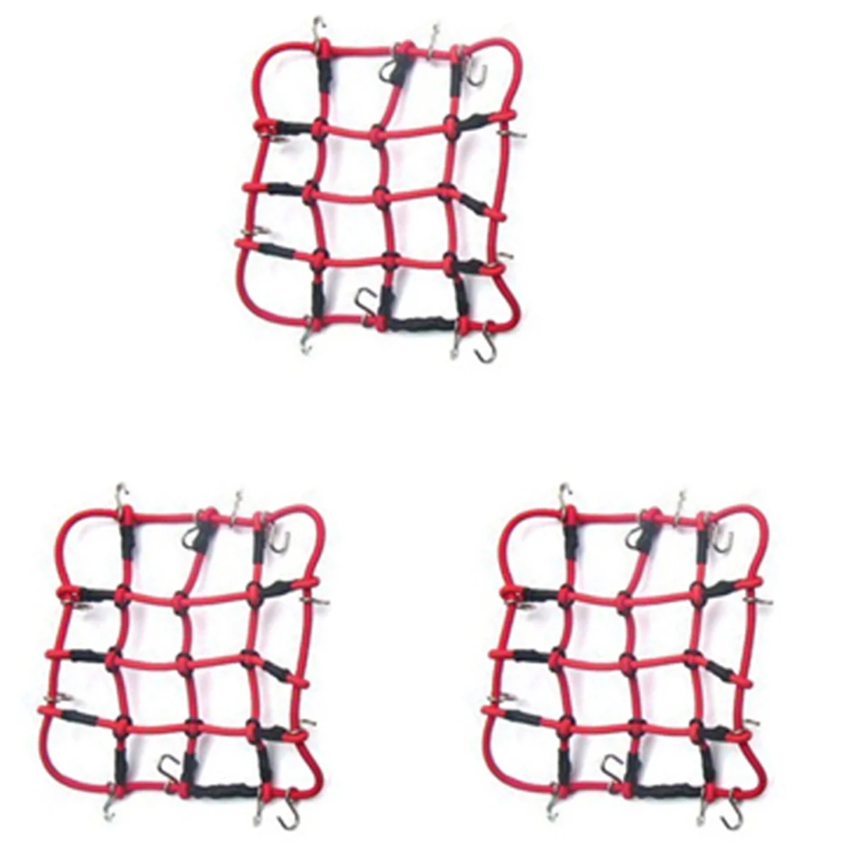 

3X RC Car Parts Accessories Elastic Luggage Net for 1/12 MN D90 D99 MN99S,Red