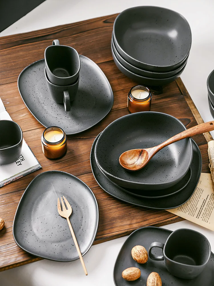 Бытовые столовые приборы чаша столовая посуда однотонная тарелка в