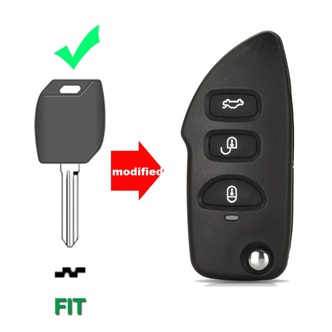 

Чехол для ключей jingyuqin для Hyundai Trajet XG Sonata Sonica Santa Fe (Gen 1/SM) для Kia Magentis Optima Sorento 2002-2009