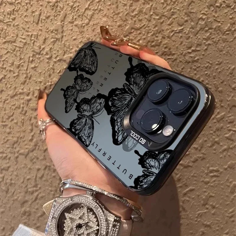 Ретро чехол для телефона с черной бабочкой Xiaomi Redmi Note 13 4G 11 10 12 Pro Plus 5G 11S 12S 13C